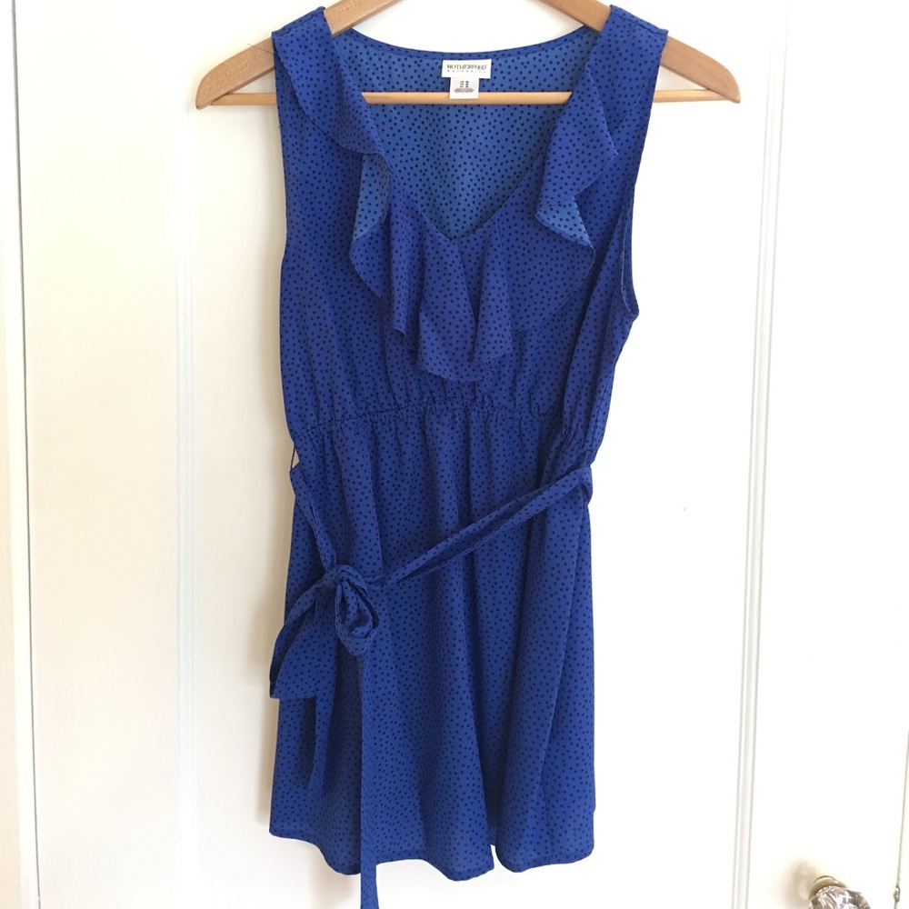 Motherhood Maternity Blue Dotted Blouse