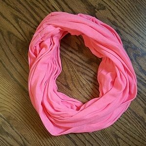 Neon pink infinity scarf