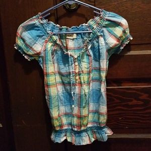 Plaid Hollister top