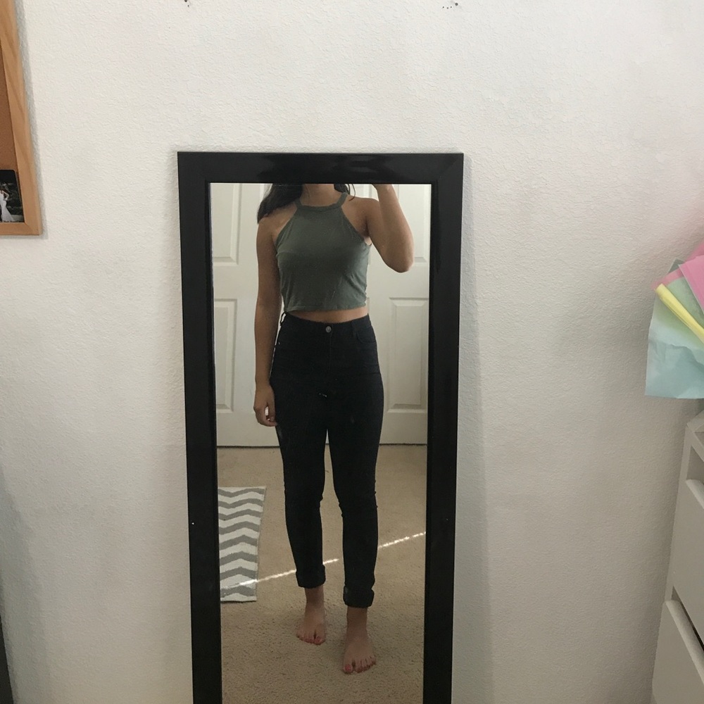 High Neck Crop Top