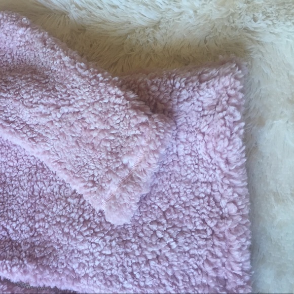 LAST ONE Dusty Pink Faux Sherpa Jacket - Picture 7 of 7