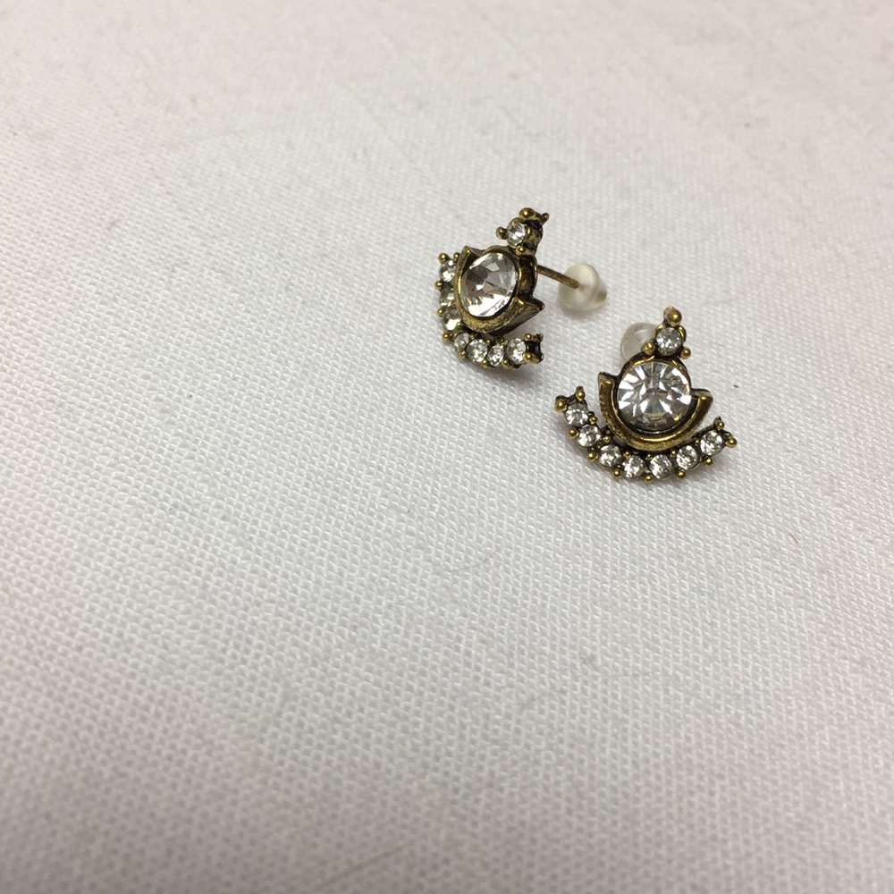 š„Last One! BRILLIANT Rhinestone Earrings Gold - Picture 5 of 5