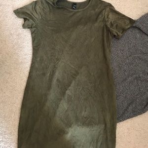 Green sued short dress