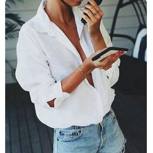 Classic White Button Down Shirt
