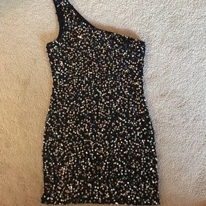 Forever 21 one shoulder sparkling dress