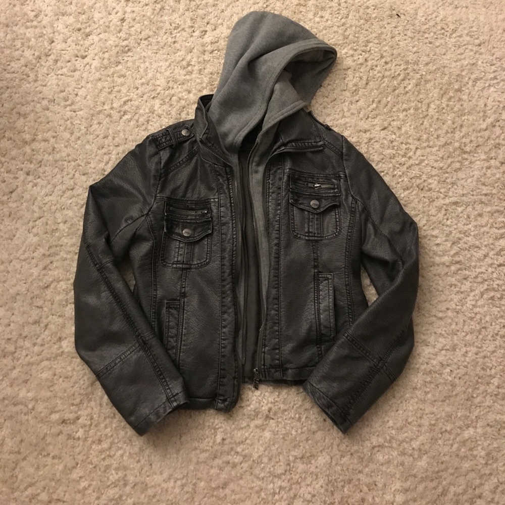 Motorcycle jacket with optional hood!