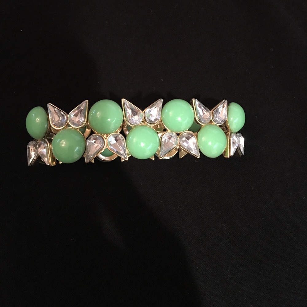 Turquoise and rhinestone bracelet