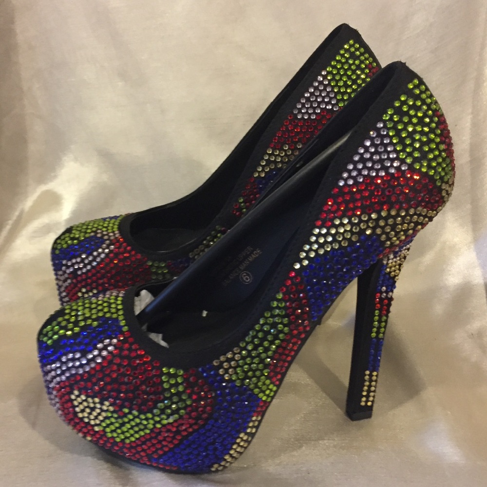 Chase and Chloe Maggie Multi Color heels 👠 - Picture 3 of 8