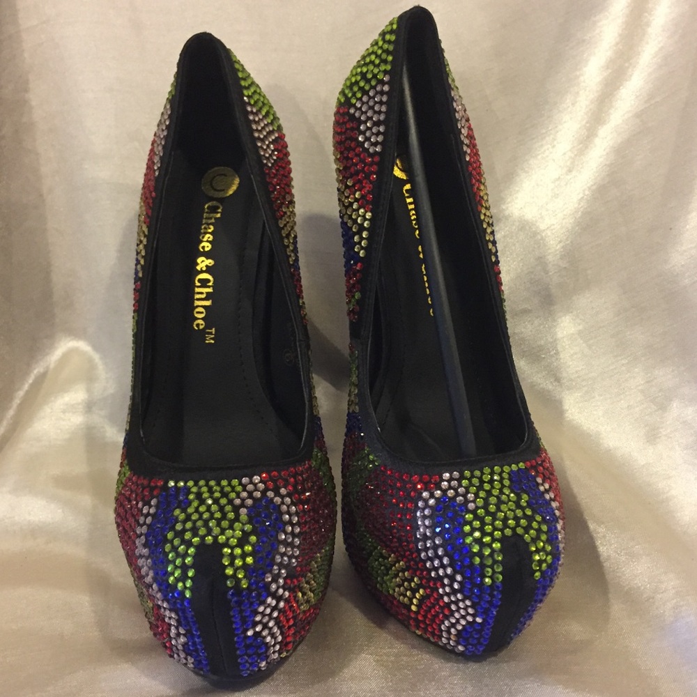 Chase and Chloe Maggie Multi Color heels 👠 - Picture 8 of 8