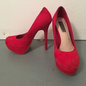 Red Suede Heels