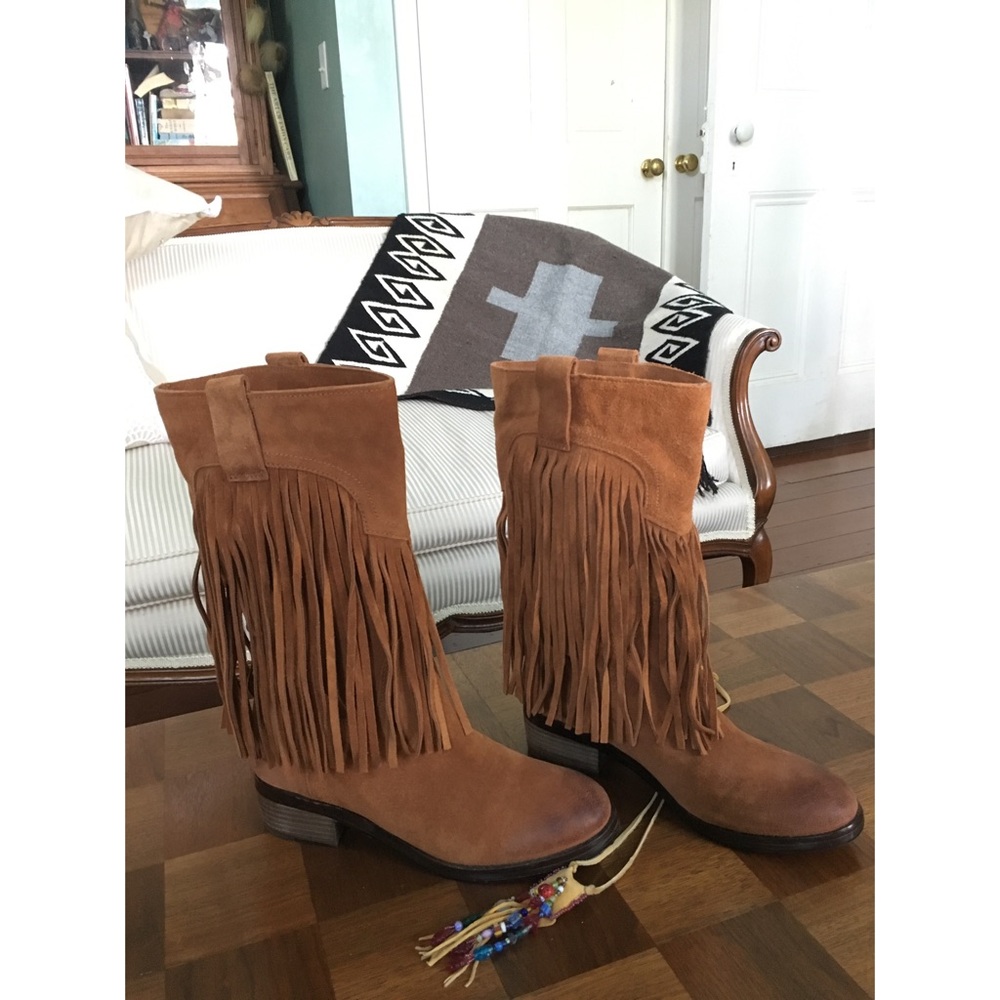 🌴Lucky Brand NWOT Caleb Bombay Fringed Boots 🌴