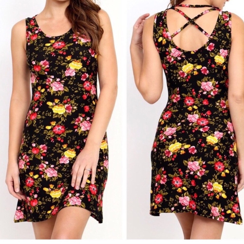 NWOT Sleeveless Floral Dress