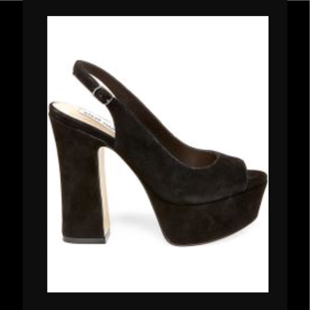 Steve Madden Black Tove Slingback Platform