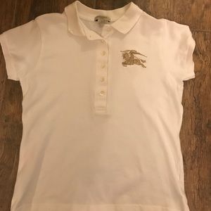 White Burberry Polo