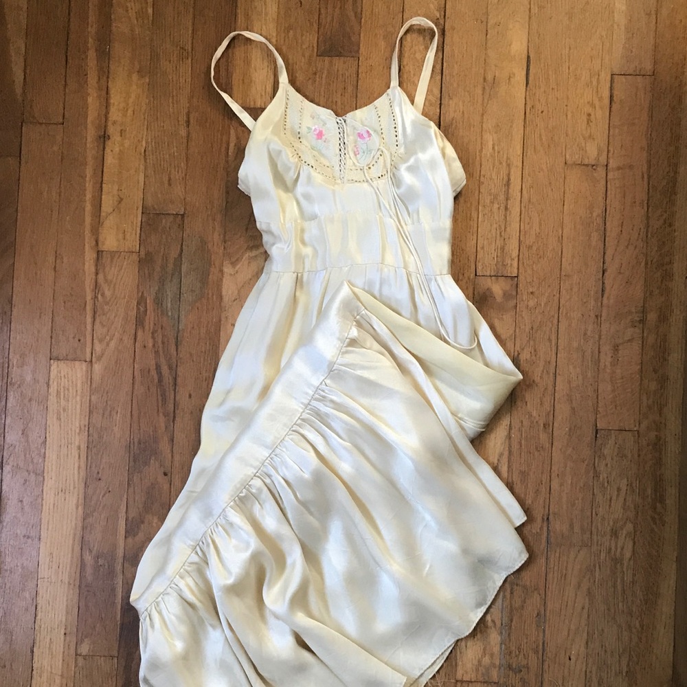 Vintage silk maxi gown
