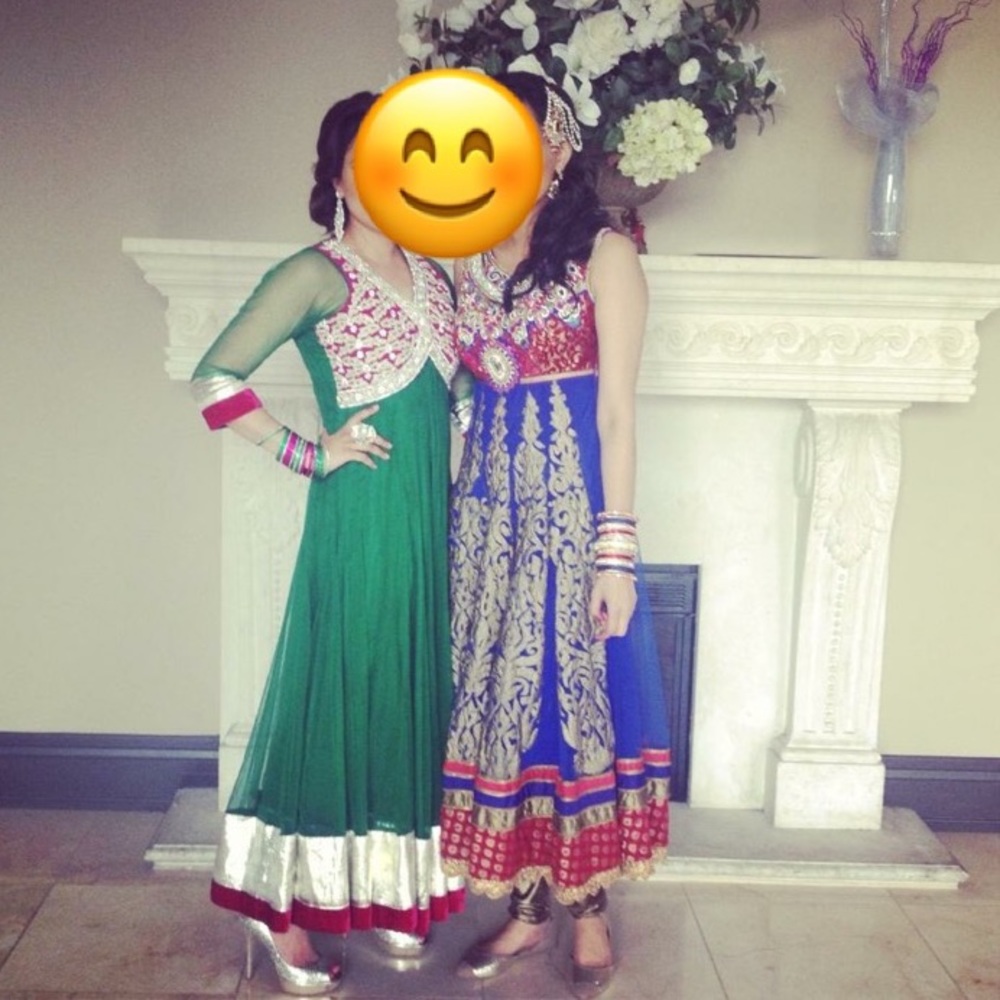 🔥SALE🔥 Red Blue Anarkali Suit