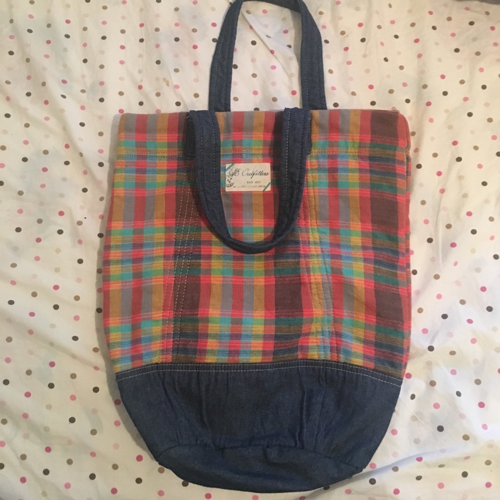 American Eagle Plaid Tote