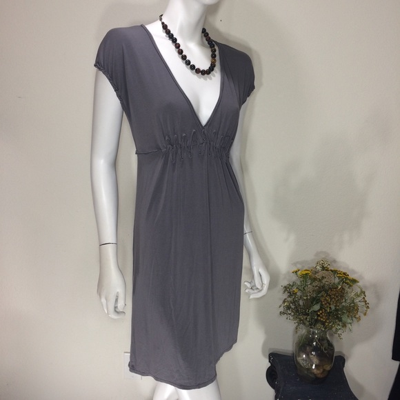 Gray Short Sleeve Max Studio Dress - Picture 1 of 5