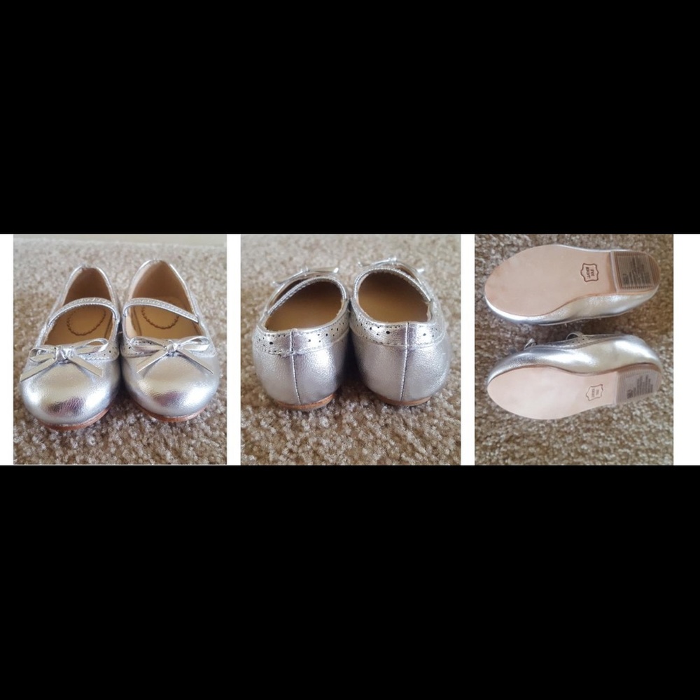 Toddler Size 5 Janie and Jack Silver Shoes
