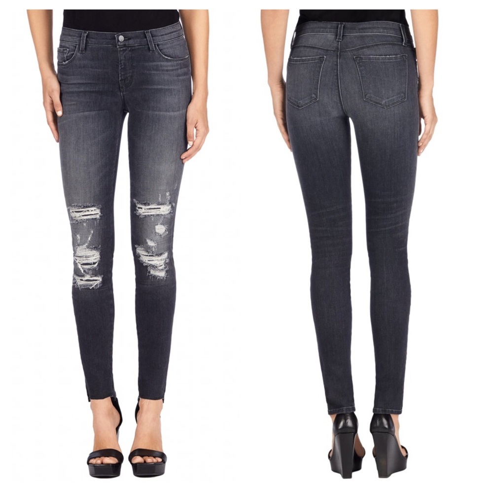 J Brand  Mid Rise Skinny with Distressing