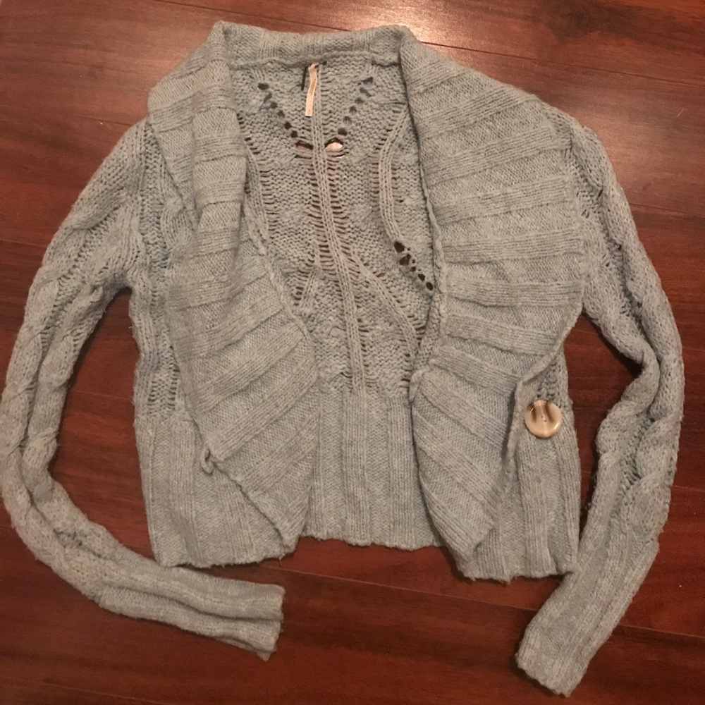 Free People Collared Cardigan