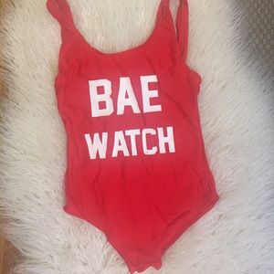BAE WATCH ONE PIECE SWIMSUIT SZ L never worn