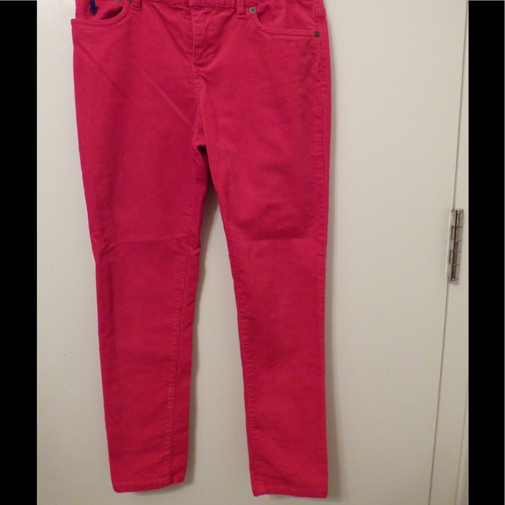 Ralph Lauren Corduroy Red Skinny Pants
