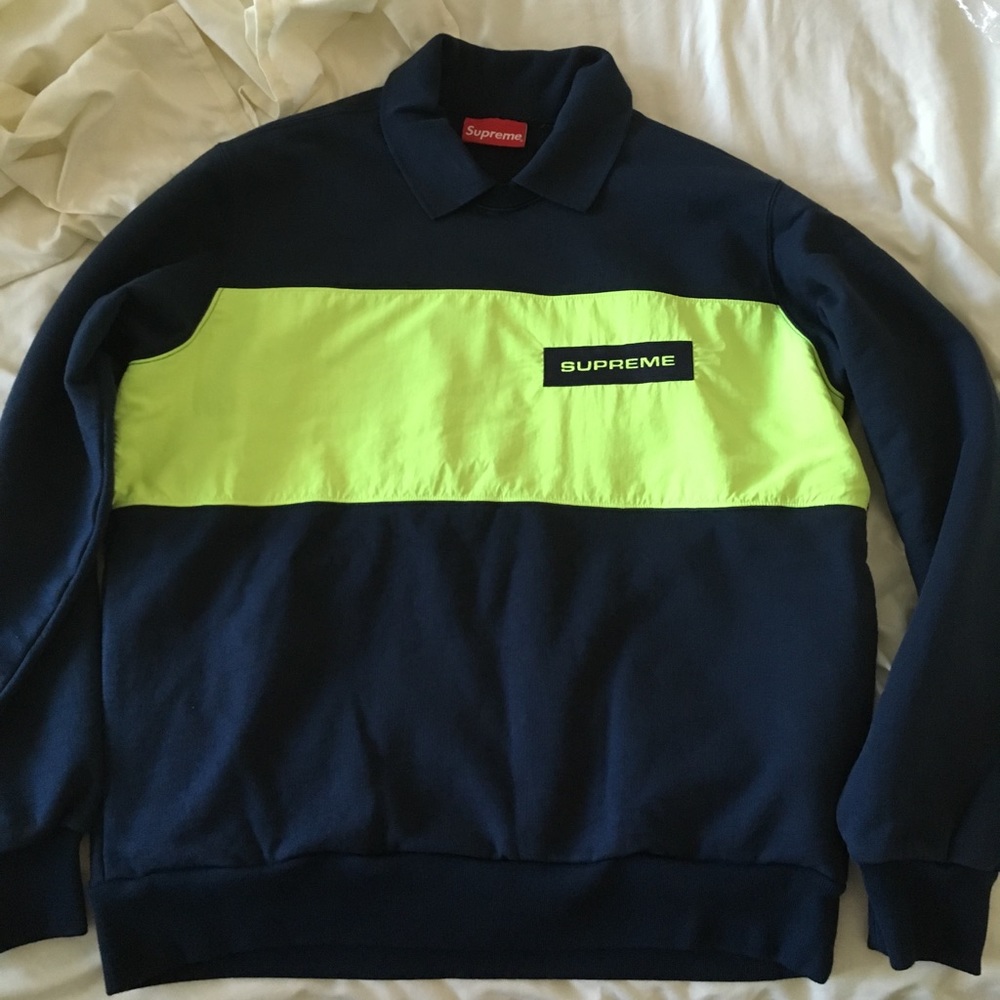 Supreme Polo Crewneck Navy
