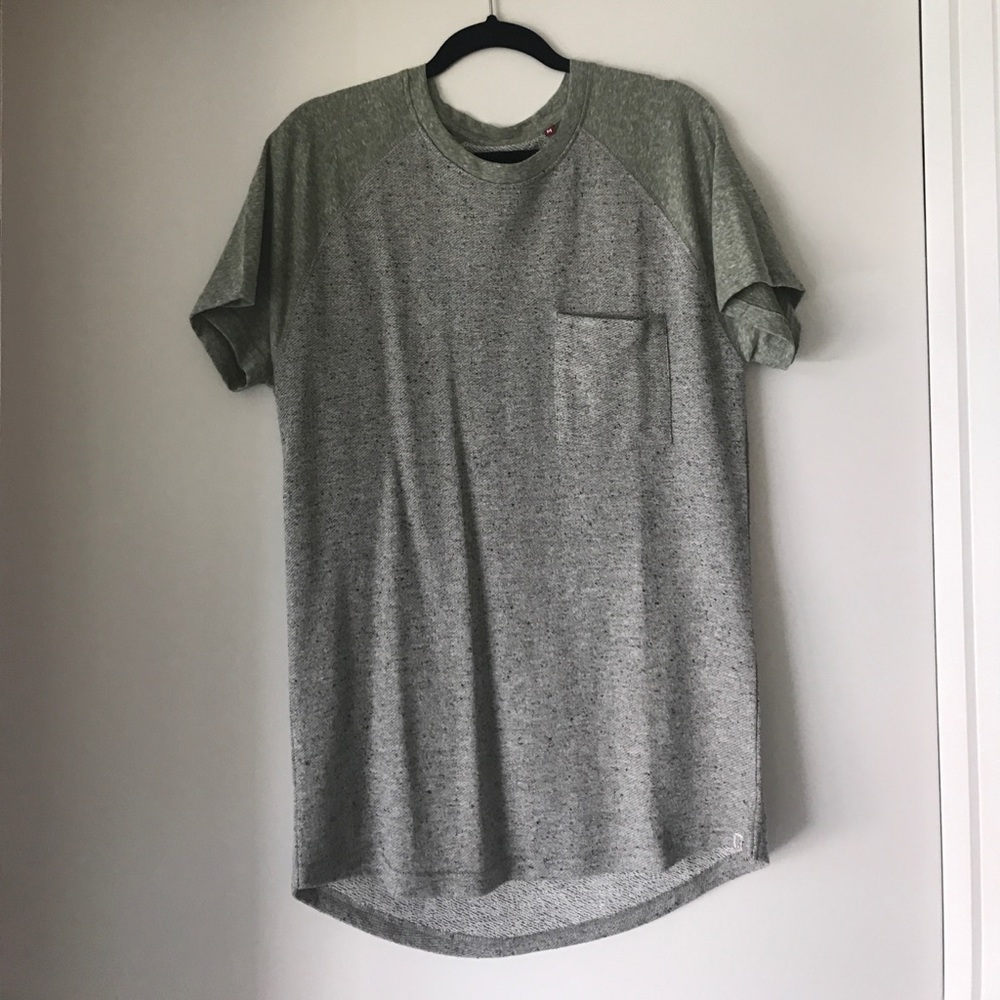 Men's long bi-color shirt