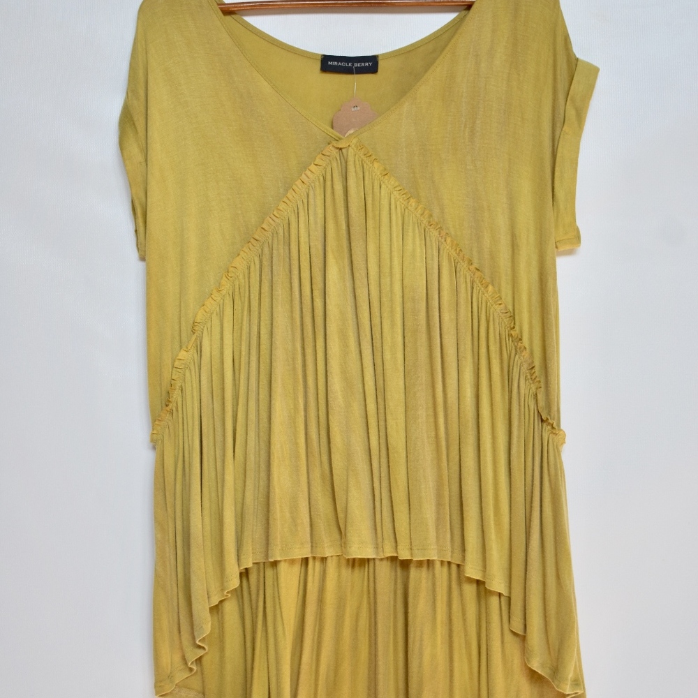 Vintage Boho Mustard Washed Tunic