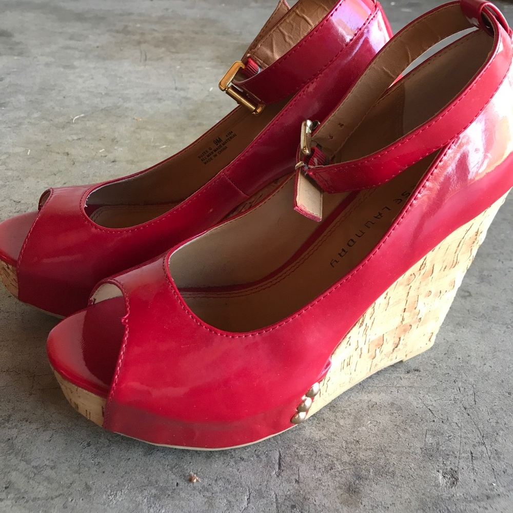 Chinese Laundry open toe wedges.