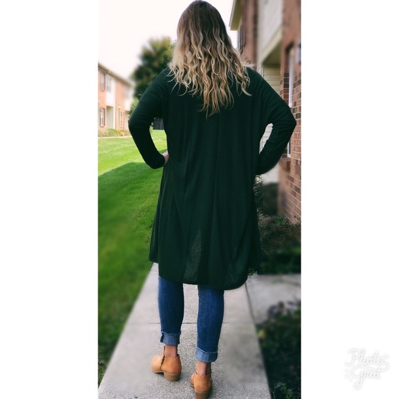 🆕🌸 Olive Duster Knit  Cardigan - Picture 2 of 2