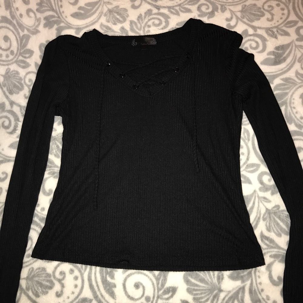 pin-striped long sleeved shirt