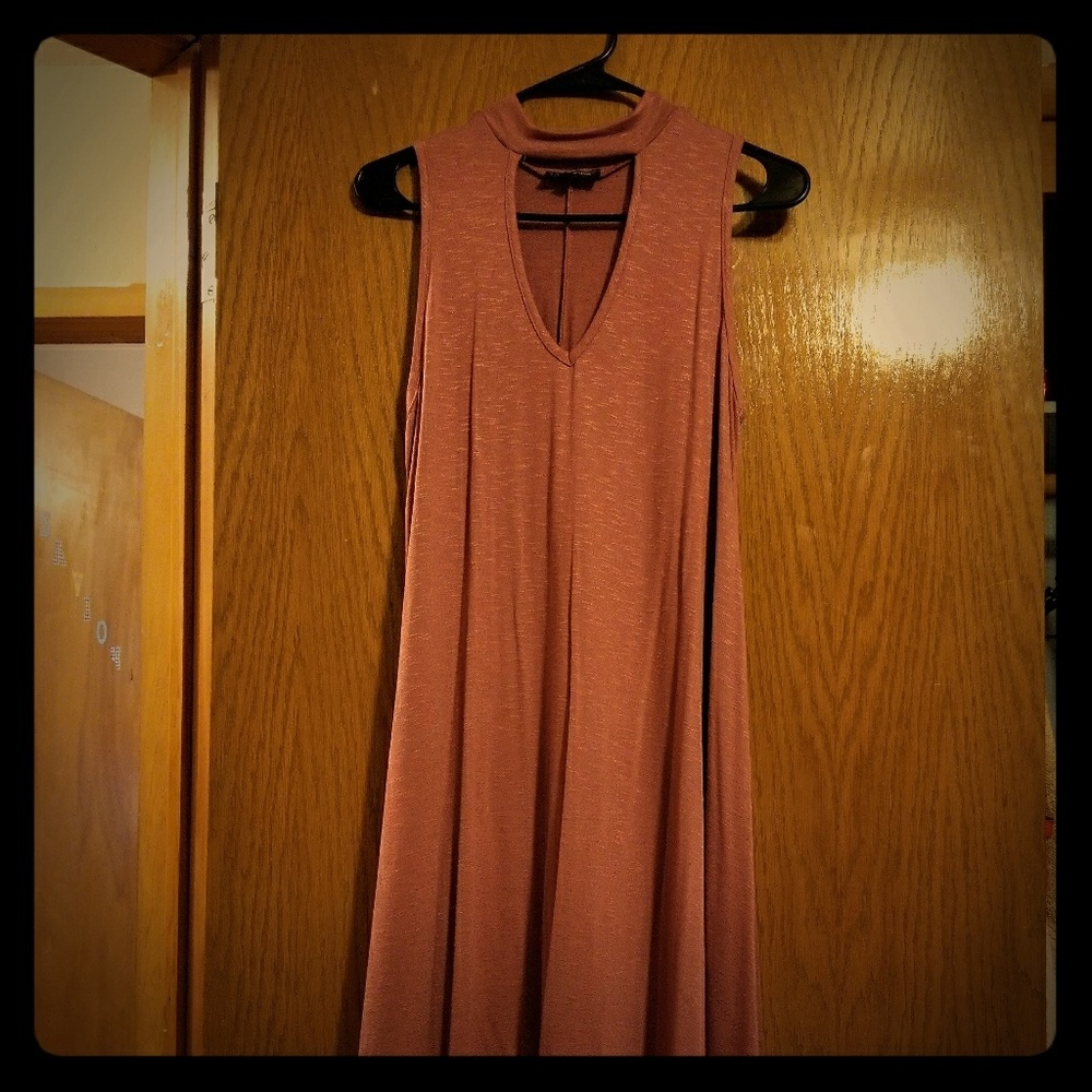 Pink choker dress