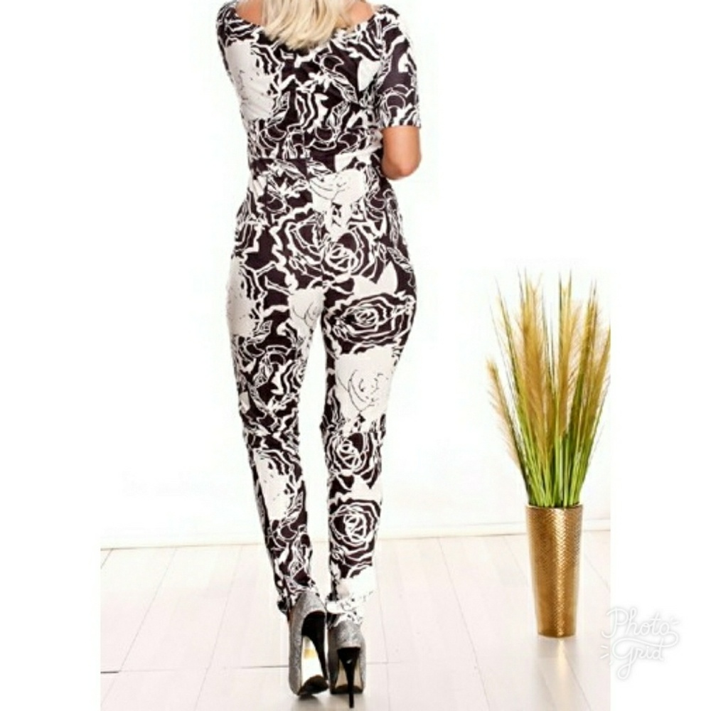 Host Pic Floral Print jumpsuit   1 SMALL left - Picture 2 of 3