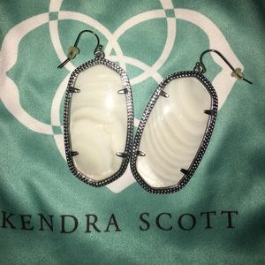 White Kendra Scott Danielle earrings