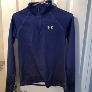 Girls Under Armour Cold Gear mock 3/4 zip up