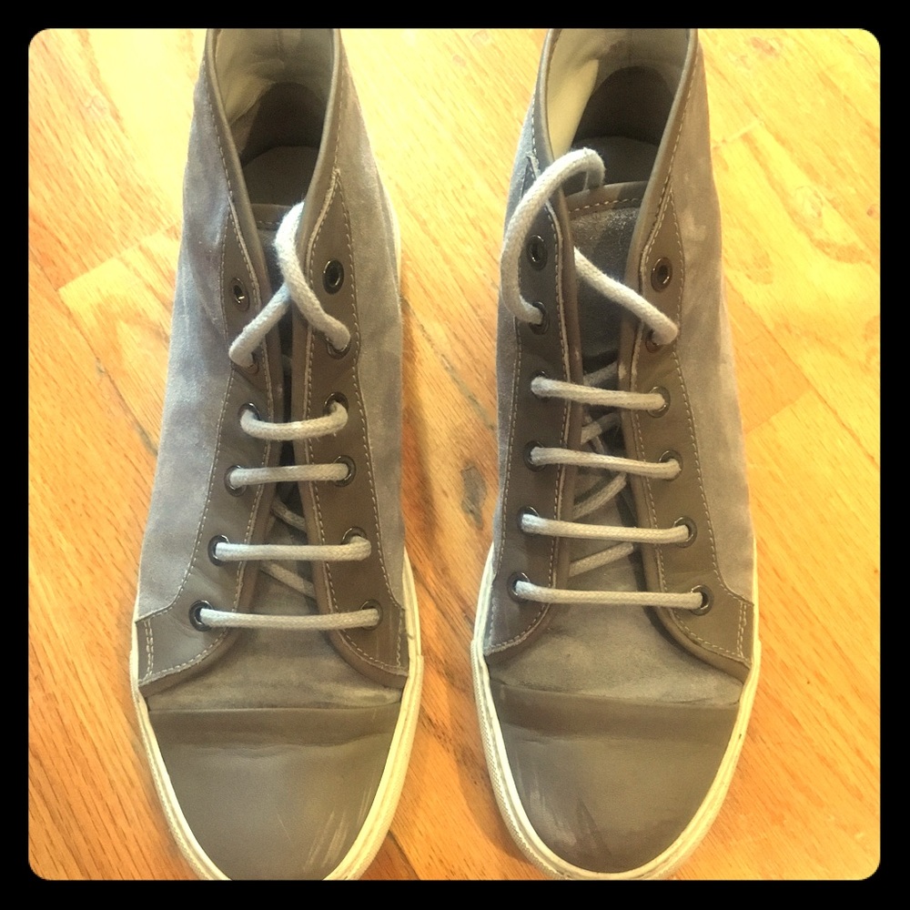 Ralph Lauren Collection Grey Suede/Taupe Sneakers
