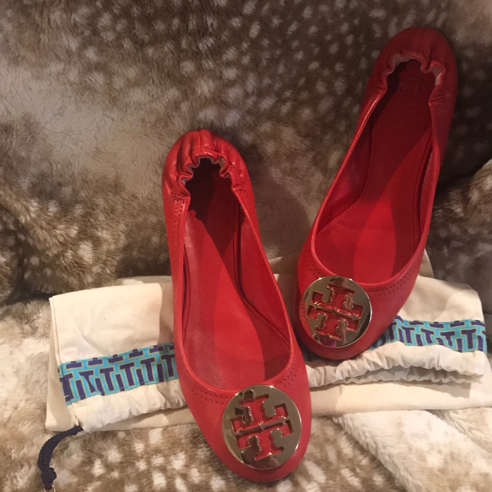 Tory Burch Red Reva Flats ♥️♥️♥️