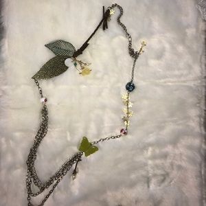 Mixed metal long necklace