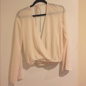 Bell Sleeve Deep V shirt