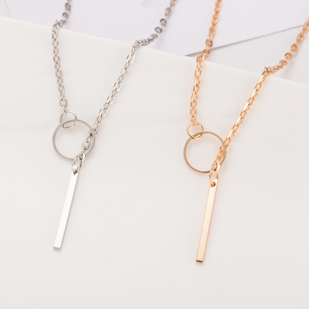 CIRCLE BAR NECKLACE - Picture 2 of 2