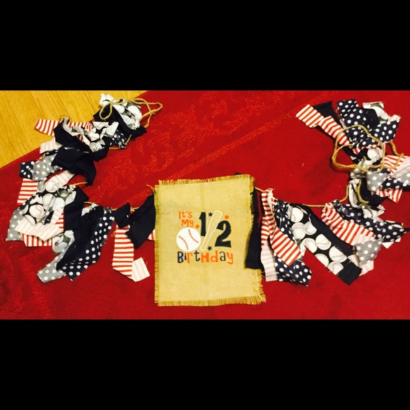 Baby It's My 1/2 Birthday Baseball Onesie Set - Picture 2 of 3