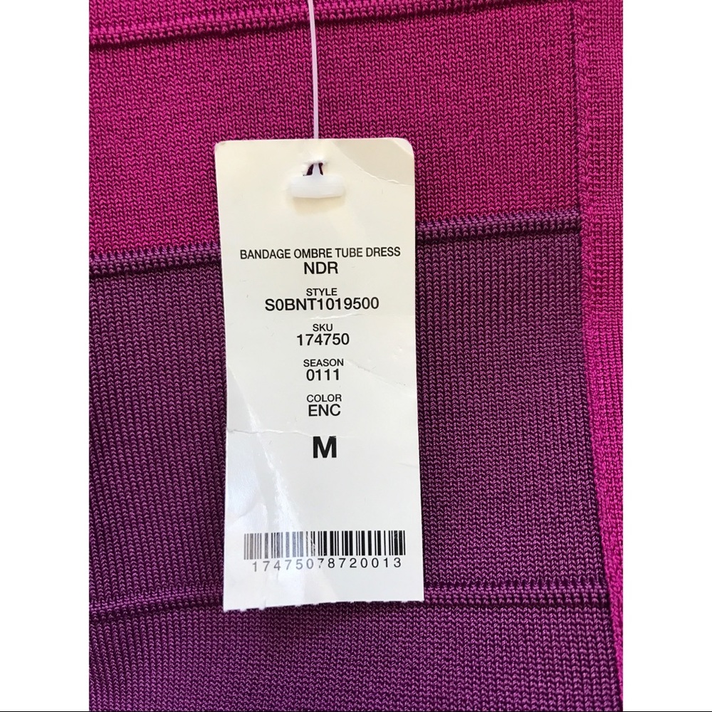 NEW Multicolor Bebe Bandage Dress 💗💜 - Picture 2 of 3