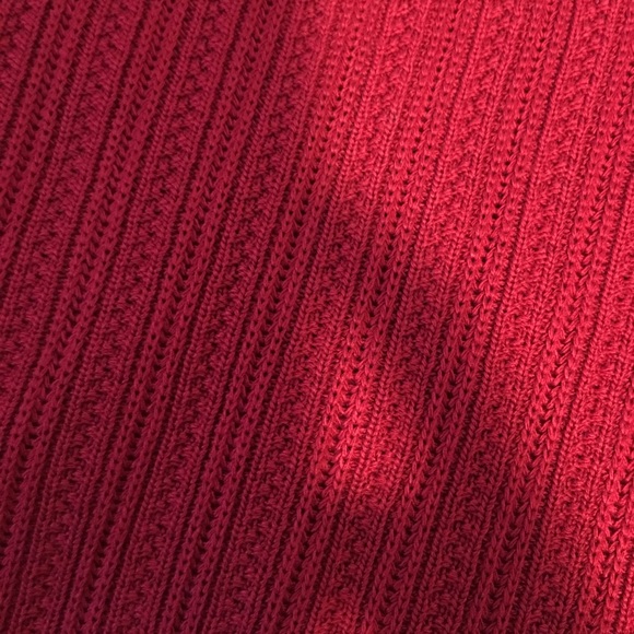 Alfred Dunner Petite Red Crochet Shirt NWT PM - Picture 3 of 4