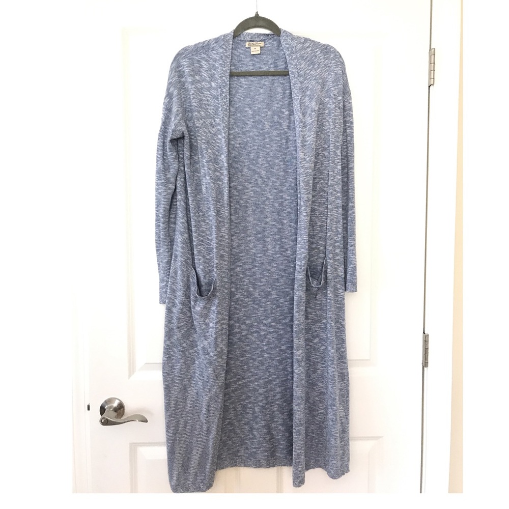 Sky Blue Heathered Duster Cardigan