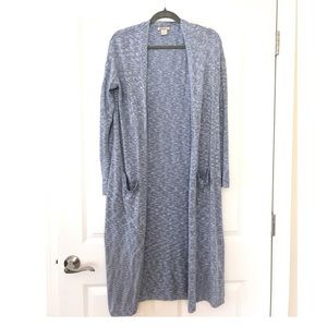 Sky Blue Heathered Duster Cardigan