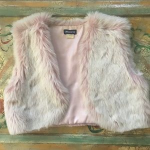 Limited Too Pink Fur Vest Vintage