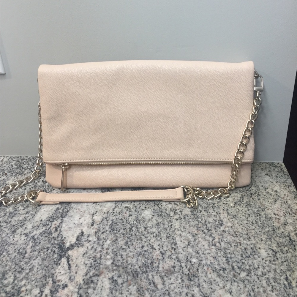 Nude Purse/Clutch with Removable Chain Strap