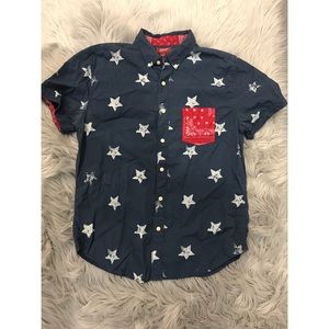 Mens American Flag Colors Shirt